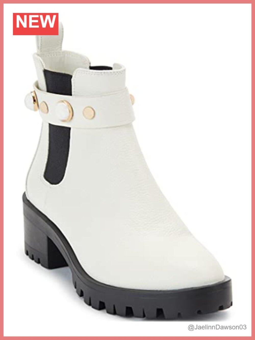 Karl Lagerfeld Pola Ankle Boot Leather Block Heel Slip-On Bootie